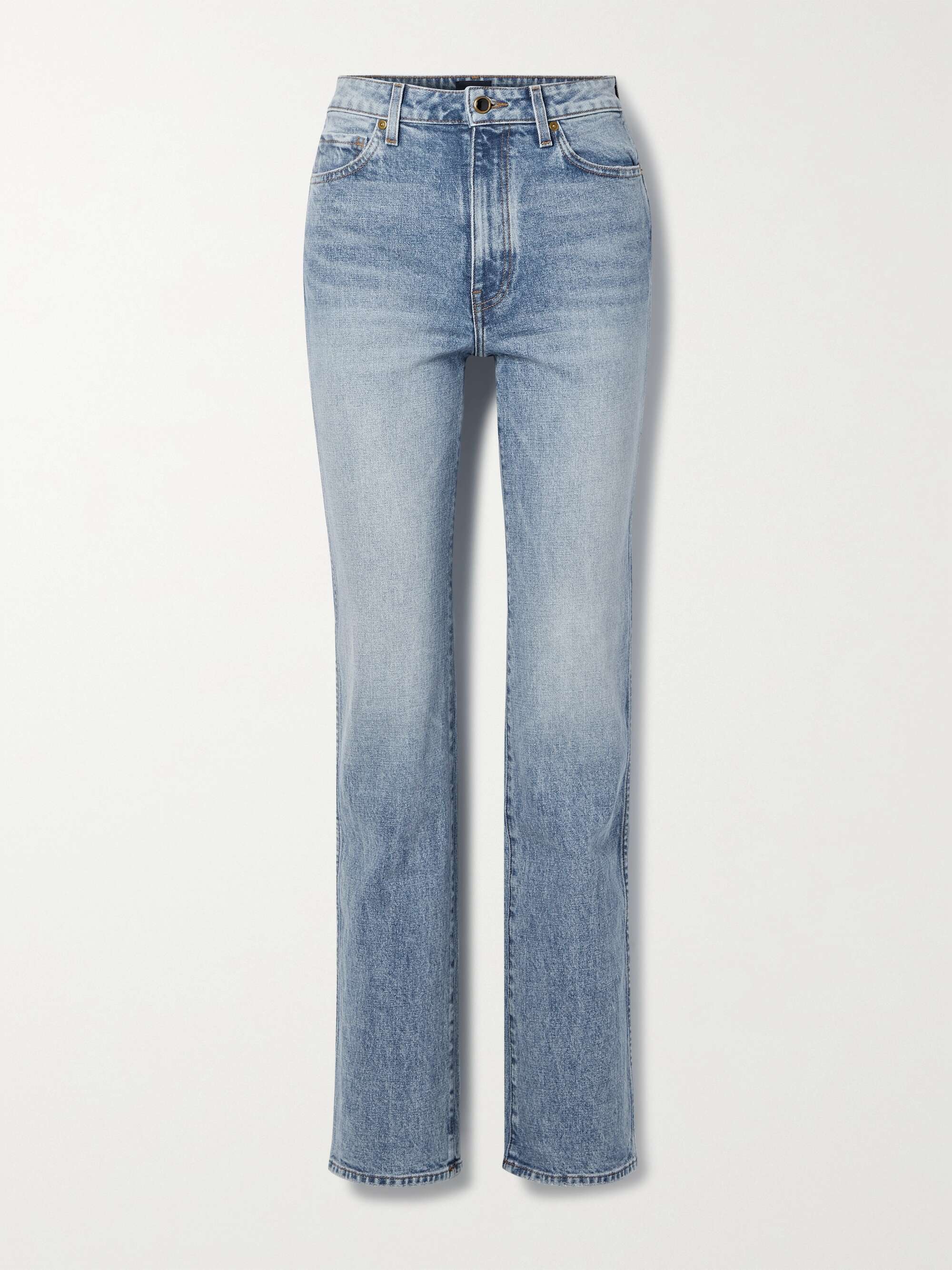 Danielle Stretch High-Rise Straight-Leg Jeans