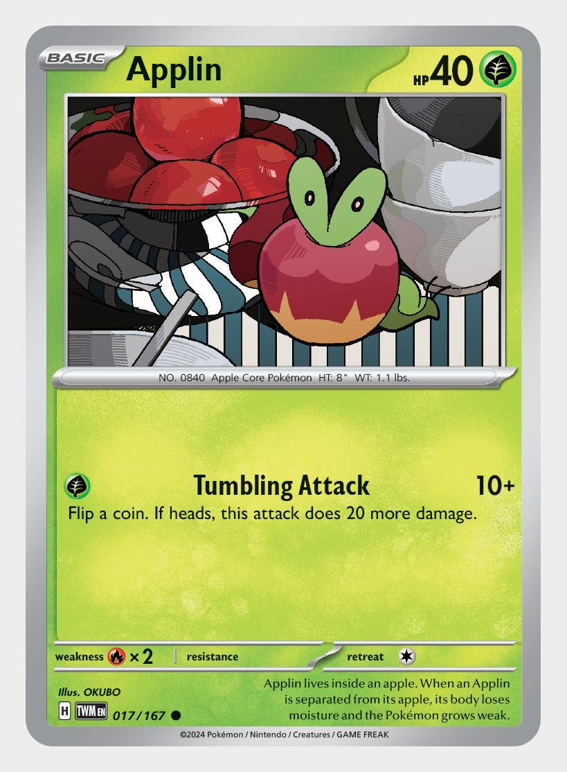 apple pokemon cards Hydrapple ex 014/142 its body loses moisture and the Pokémon grows weak She collects apple cards 🍎,