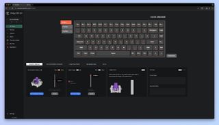 Keychron Launcher software being used to adjust the Keychron K2 HE