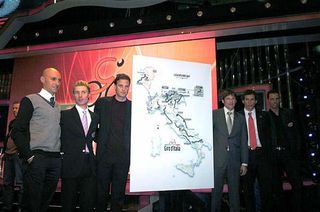 Stefano Garzelli, Alessandro Petacchi, Damiano Cunego, Denis Menchov, Filippo Pozzato, Alessandro Ballan were all at the 2010 Giro d'Italia presentation.