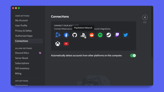 Linking a PSN account to Discord