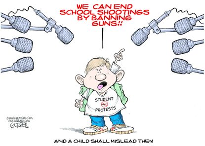 Political cartoon U.S. Parkland students gun rights