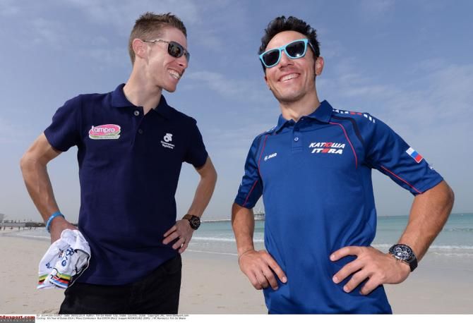 World champion Rui Costa and the man he beat last year Joaquim Rodriguez