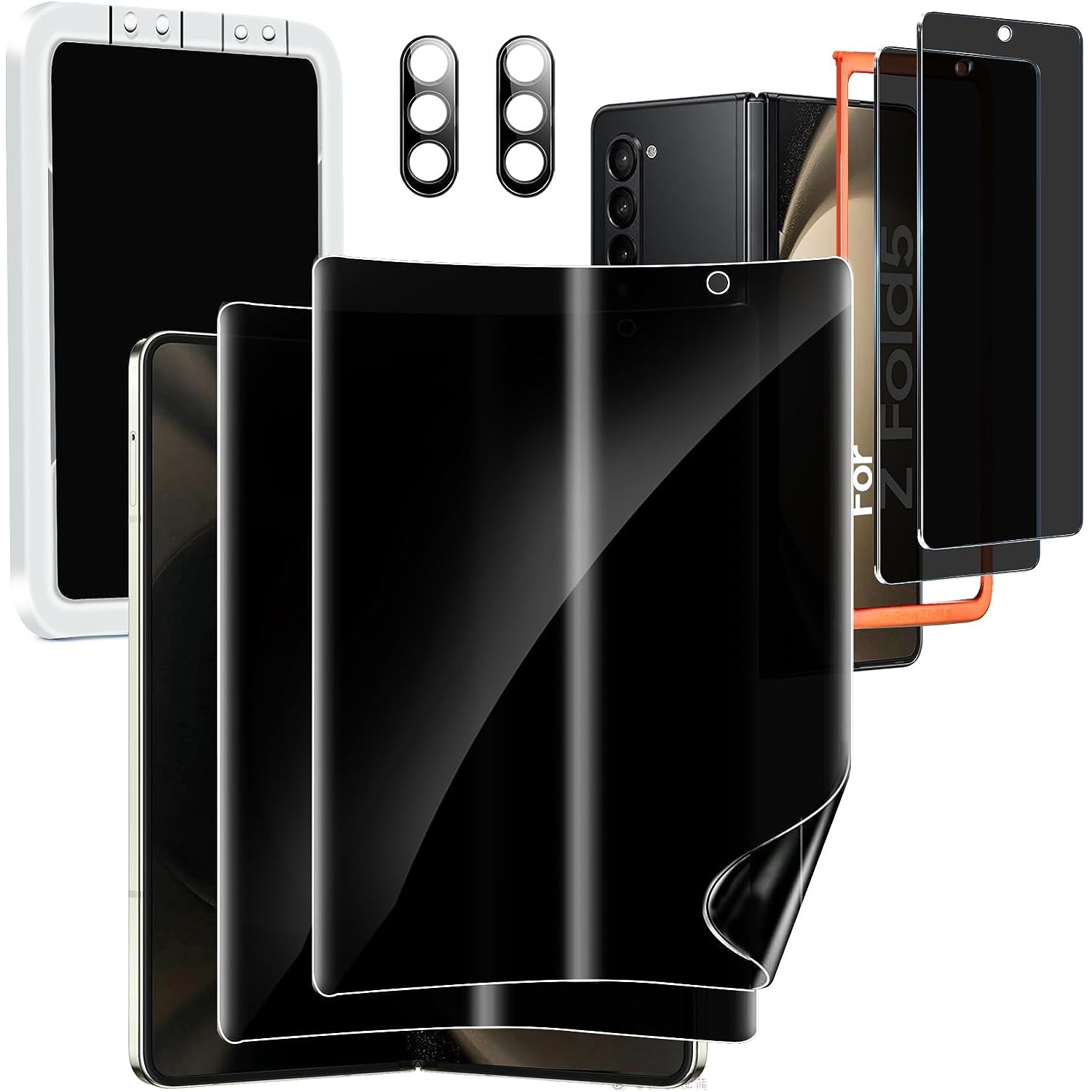 Milomdoi 6-in-1 Samsung Galaxy Z Fold 5 Privacy Screen Protector