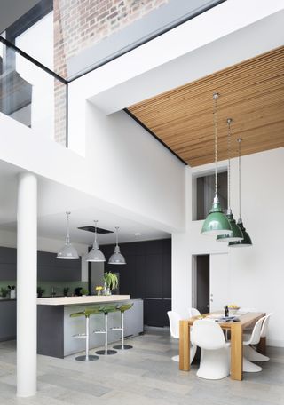 open-plan kitchen-diner in Sarah and James Paul's extension