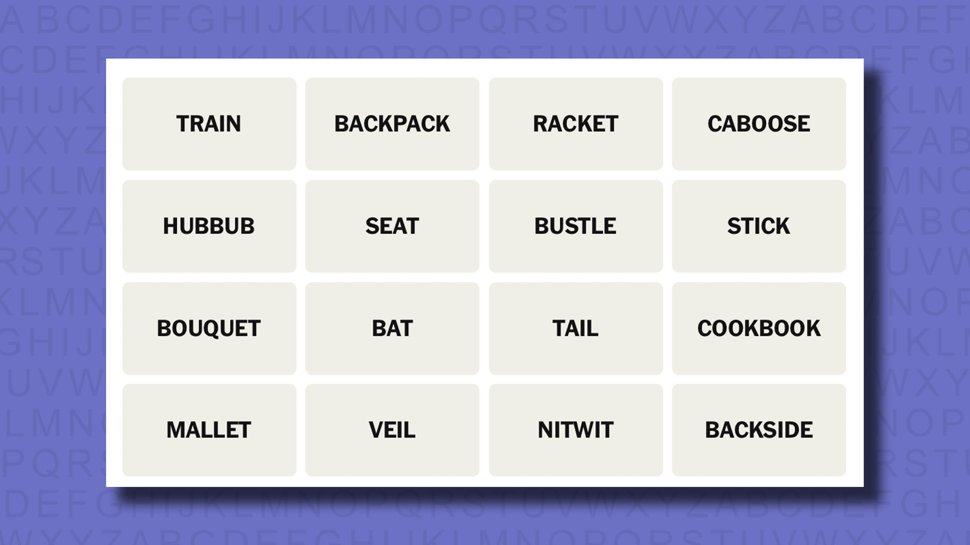 NYT Connections hints for game 795 on a purple background