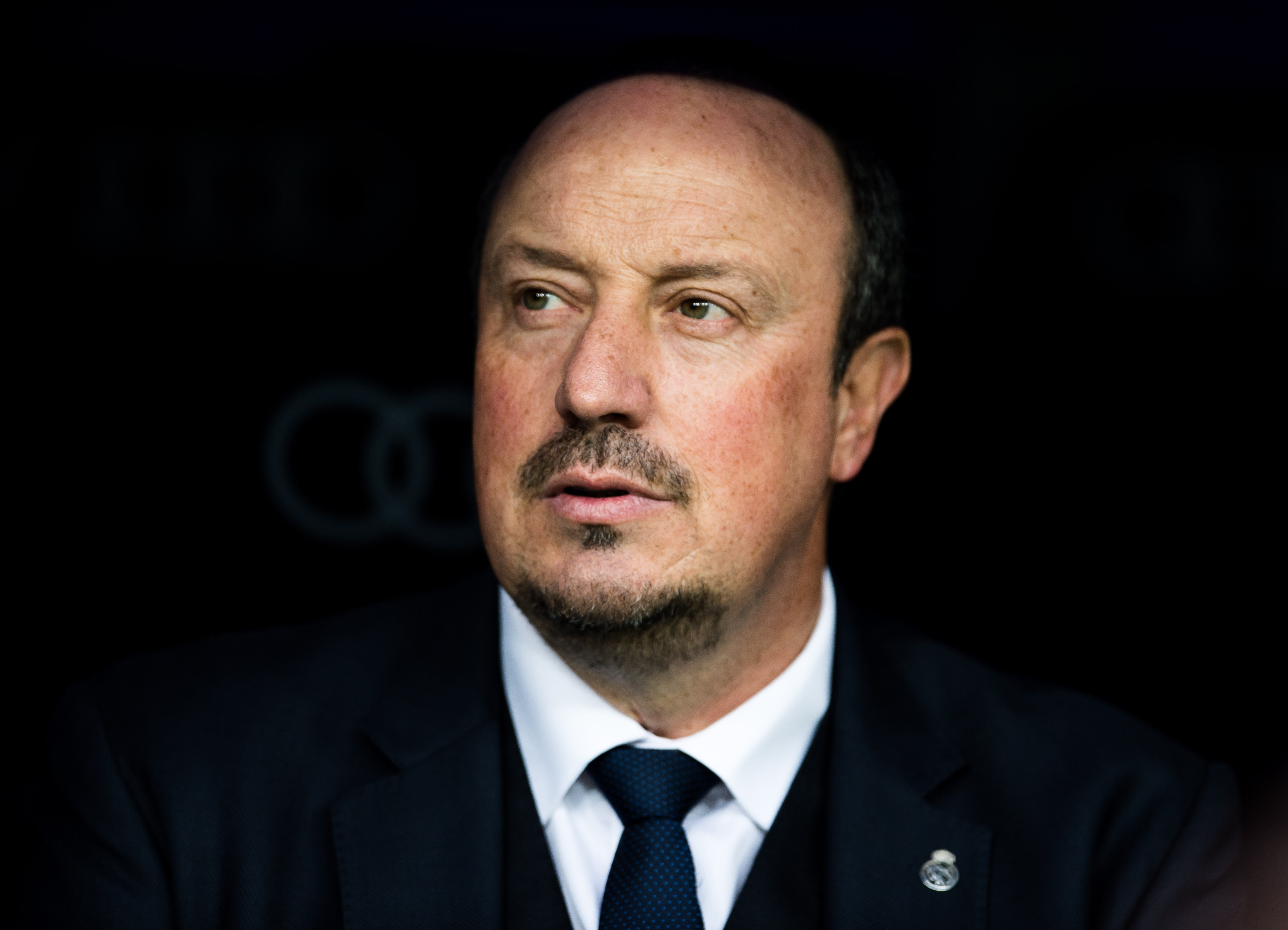 Real Madrid coach Rafa Benitez looks on during a game against Real Sociedad in December 2015.