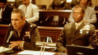 Samuel L. Jackson and Tommy Lee Jones in military court in Rules of Engagement