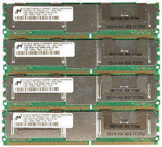 We used these Micron FB-DIMMs for the first round of testing.