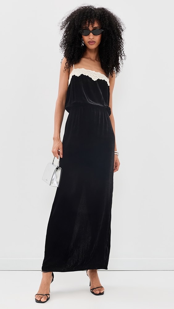 Kalinka Velvet Dress - Black