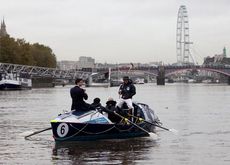 Polo players prepare to row across the Atlantic