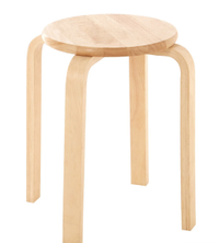 Tropical hevea wood stacking stool, La Redoute