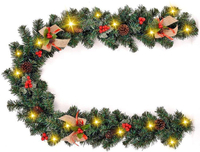 ZYFZYJY Christmas Garland with Lights for Stairs | £22.99