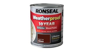 Ronseal Weatherproof Exterior Wood Paint Dark Oak Gloss