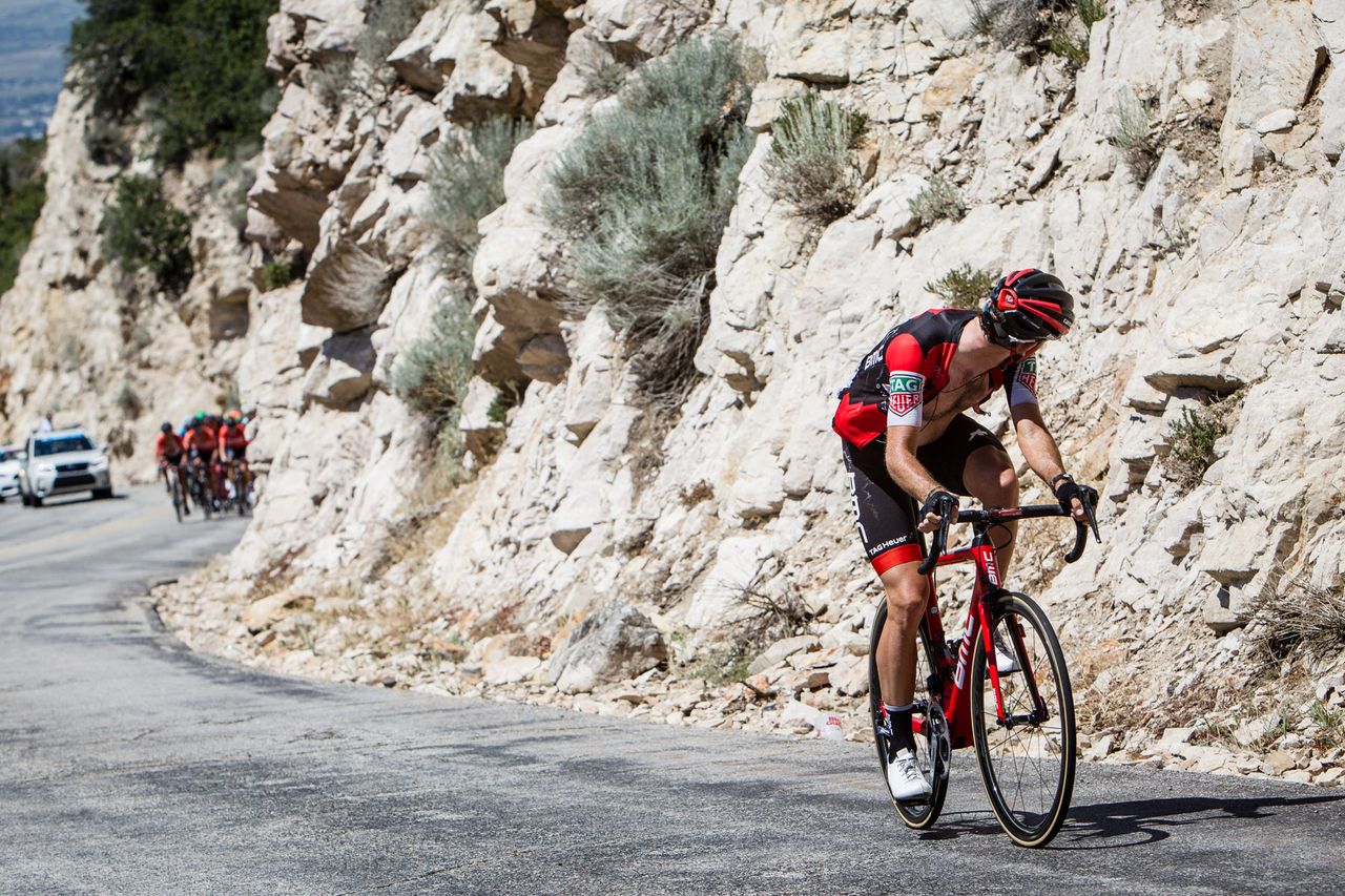 BMC's Joey Rosskopf looks over his shoulder as he is about to be caught
