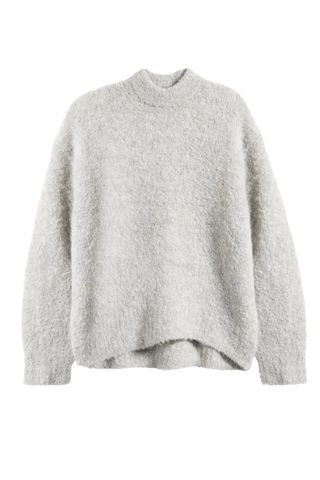 Wool & Alpaca Blend Bouclé Oversize Sweater