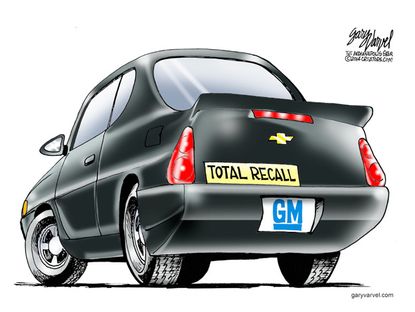 Editorial cartoon GM recall