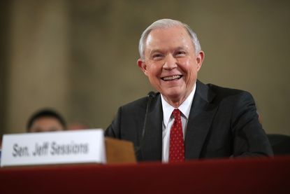 Jeff Sessions speaks before the Senate Judiciary Committee