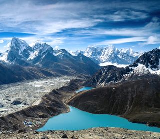Gokyo Lakes in the Himalayas in Nepal.