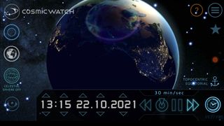 Cosmic Watch review: image shows Cosmic Watch app screen