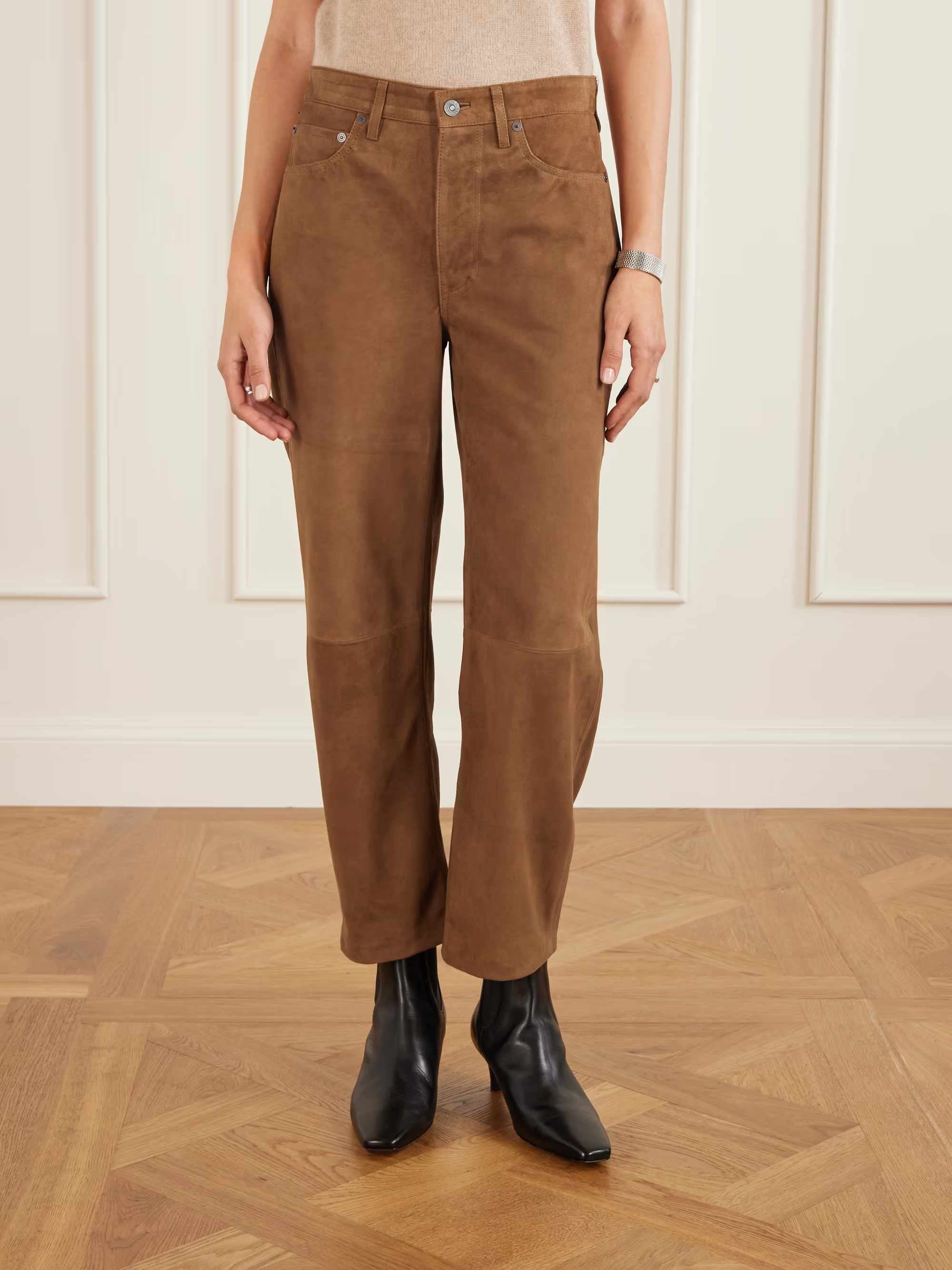CITIZENS OF HUMANITY, Miro Suede Barrel-Leg Pants