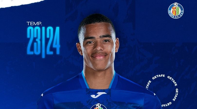 Getafe image on social media following the signing of Mason Greenwood on September 1st, 2023.