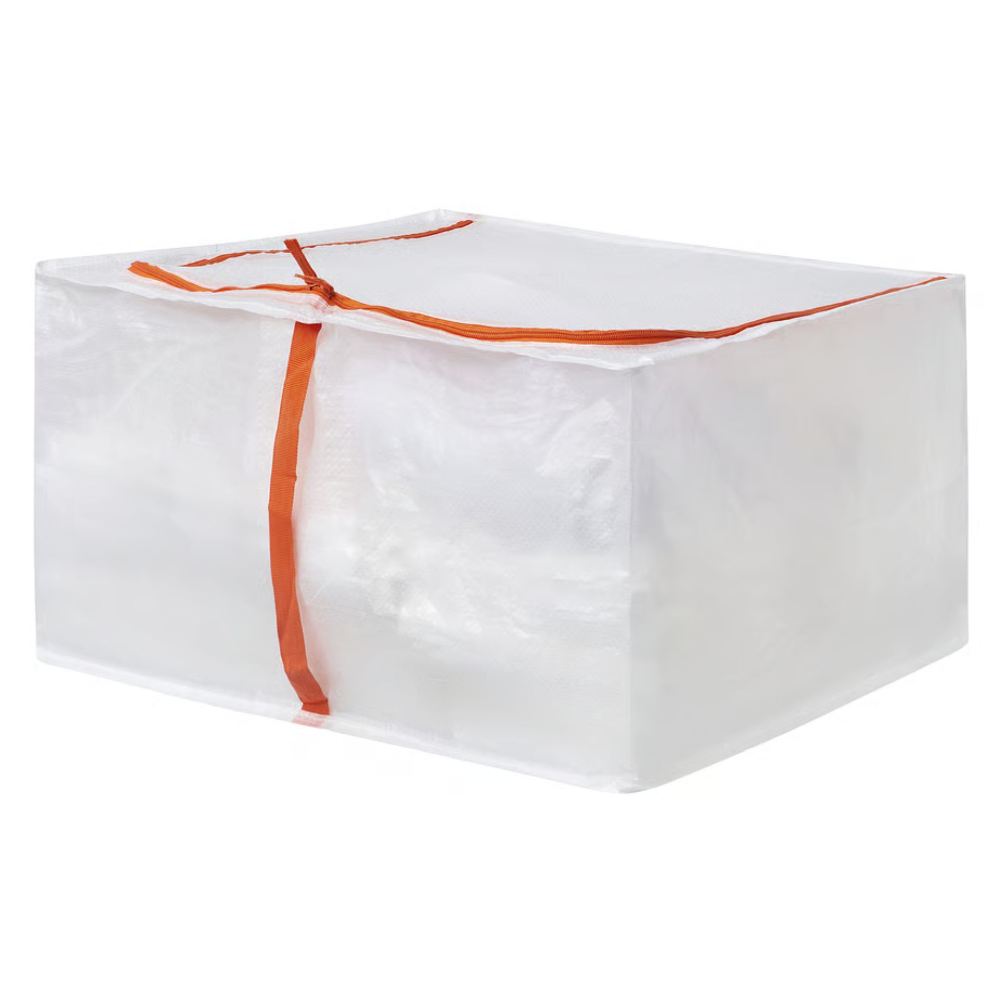 IKEA P&amp;Auml;RKLA clear storage case with orange zip and handle