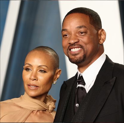 Jada Pinkett Smith and Will Smith attend the 2022 Vanity Fair Oscar Party hosted by Radhika Jones at Wallis Annenberg Center for the Performing Arts on March 27, 2022 in Beverly Hills, California.