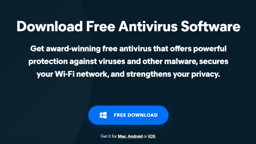 Website screenshot for Avast Antivirus