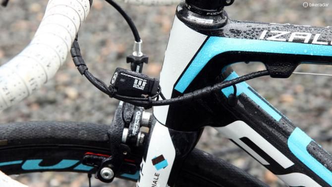 Tidy wire routing by the Ag2r-La Mondiale team mechanics