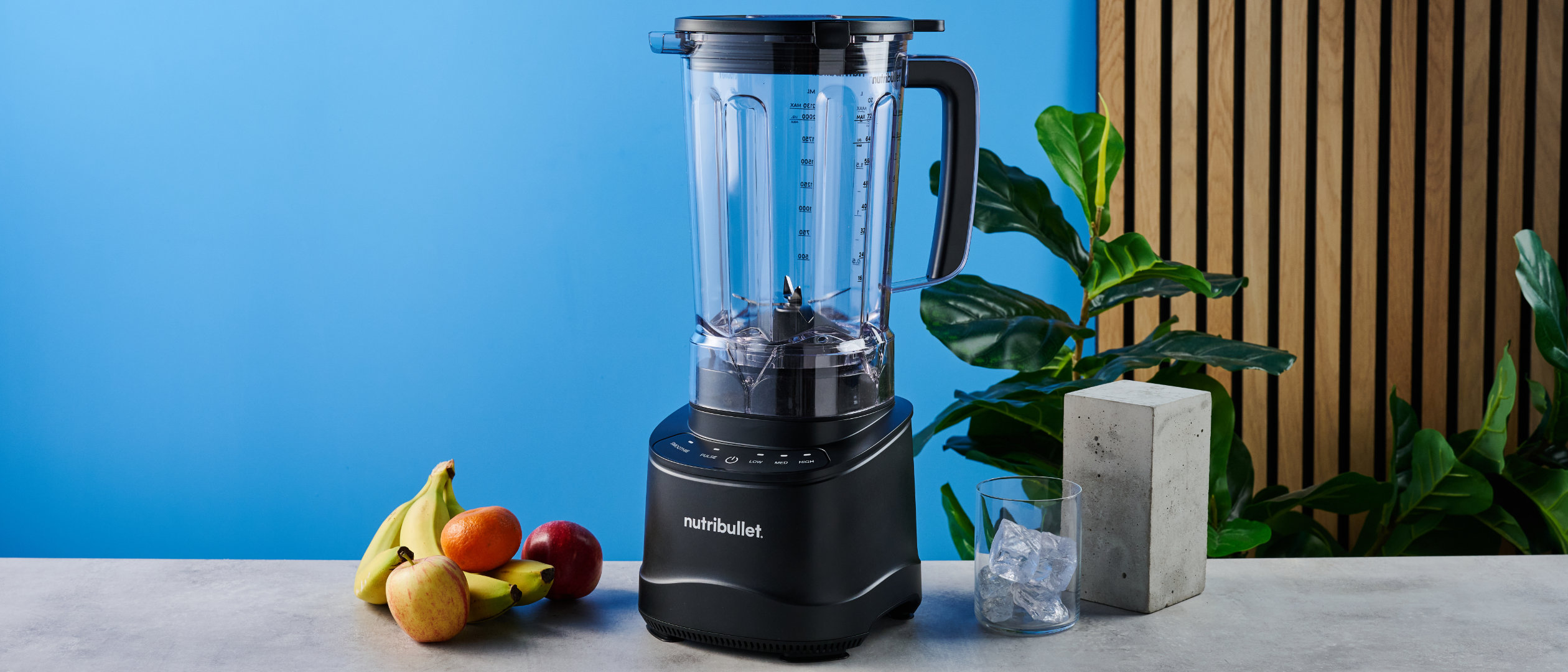 Nutribullet Power Core photographed in front of a blue background