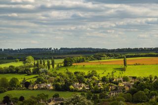 view over chipping campden village gloucestershire england uk