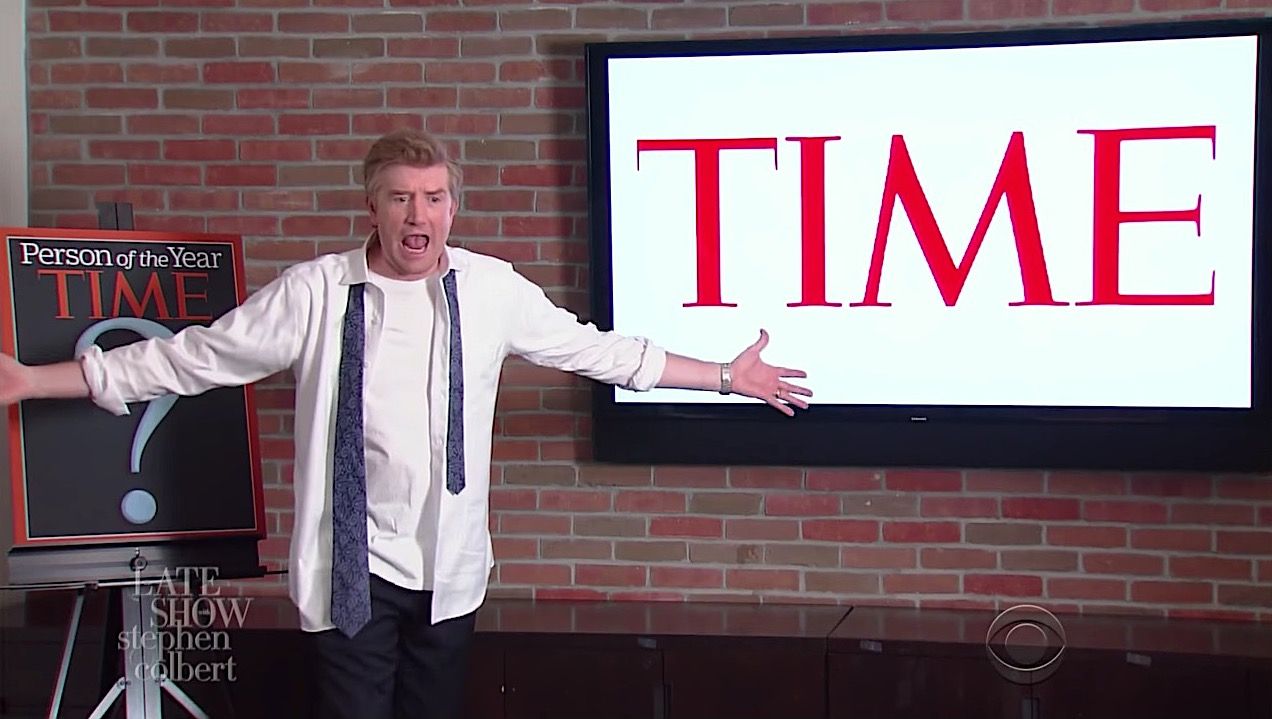 The Late Show imagines Time naming Donald Trump its person of the year