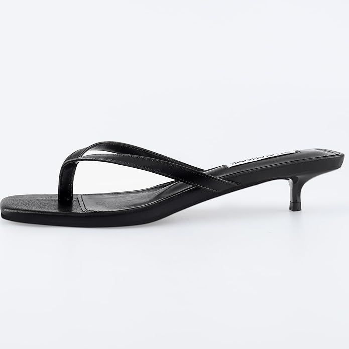 Kitten Heel Thong Sandals