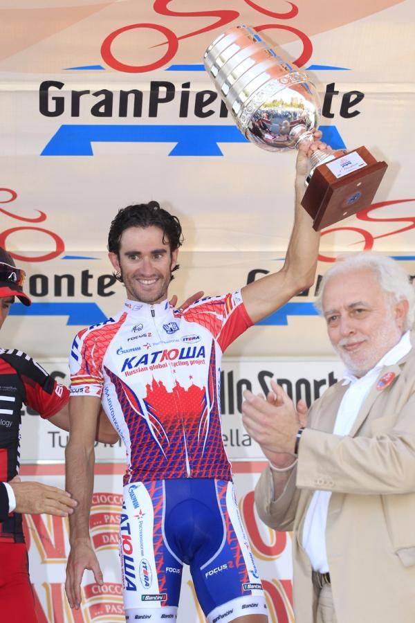 Daniel Moreno (Team Katusha) on the podium
