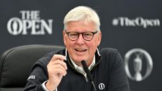 Martin Slumbers speaks during his final Open Championship press conference at Royal Troon