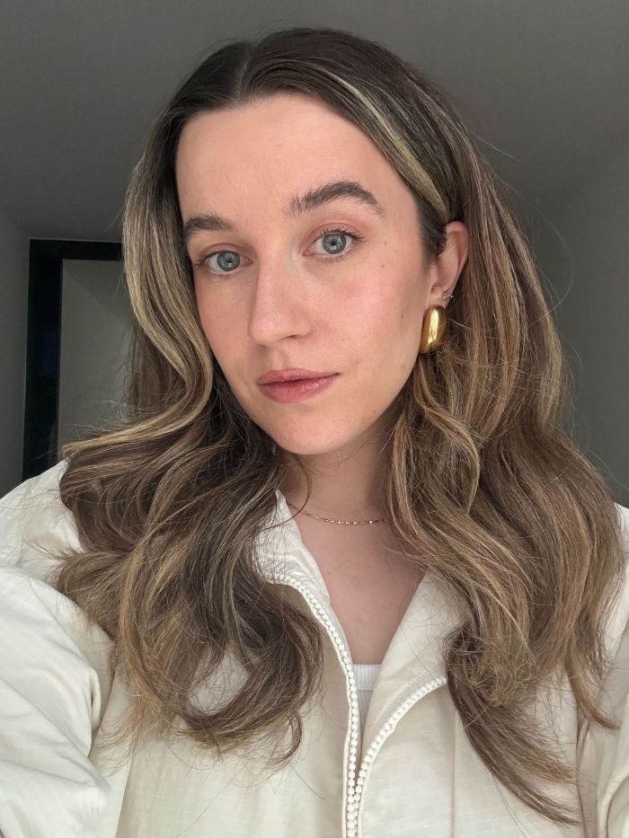 Deputy beauty editor Grace Lindsay wearing a glossy lip