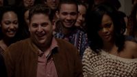 Jonah Hill, Rihanna and more listen to Craig Robinson sing in This is the End.