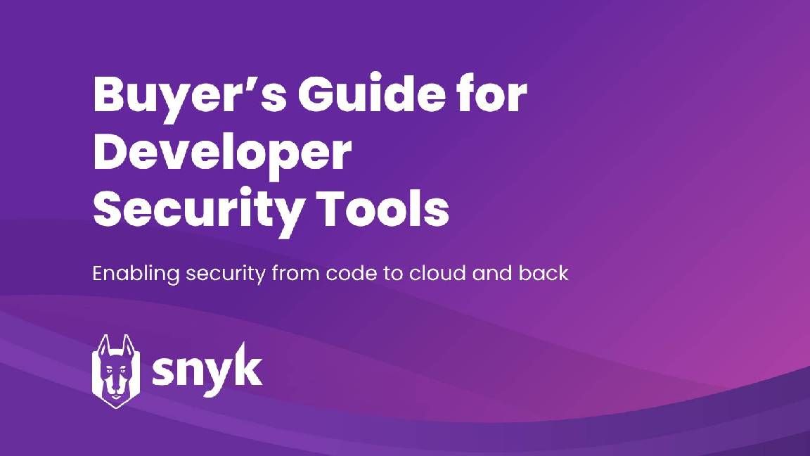 Dark background with white text that says Buyer’s Guide for Developer Security Tools 2022 