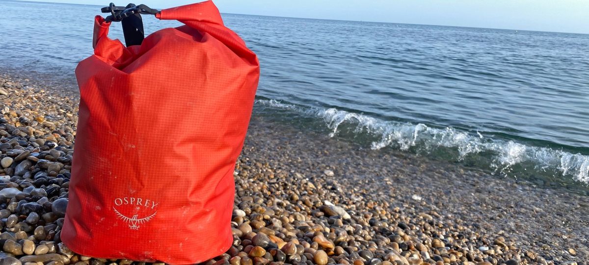 Osprey Wildwater Dry Bag on beach