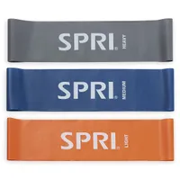 SPRI Flat Resistance Band Loop Kit, 3 Pack