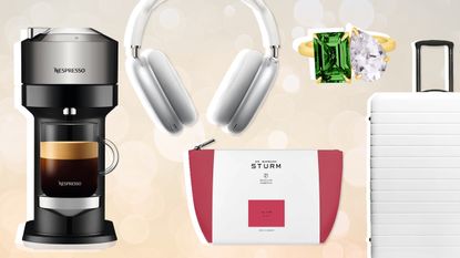 luxury gifts, including nespresso and barbara sturm makeup