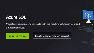 Website screenshot for Microsoft Azure SQL Database