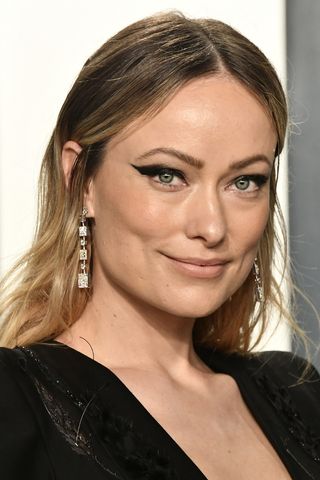 Olivia Wilde pictured with dramatic winged eyeliner
