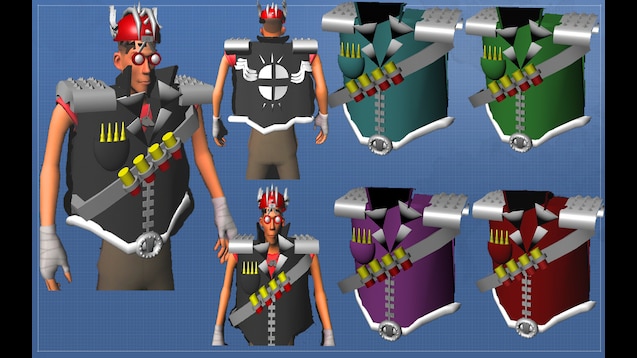 An ugly remodel of the TF2 Scout that makes him look like some kind of biker.