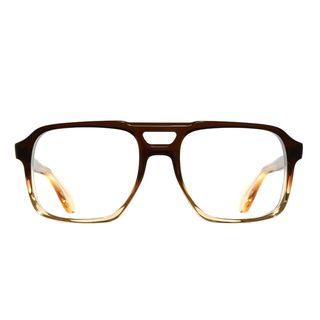 Avaitor optical frames from Cutler and Gross with ombre colour detailing from brown to cream