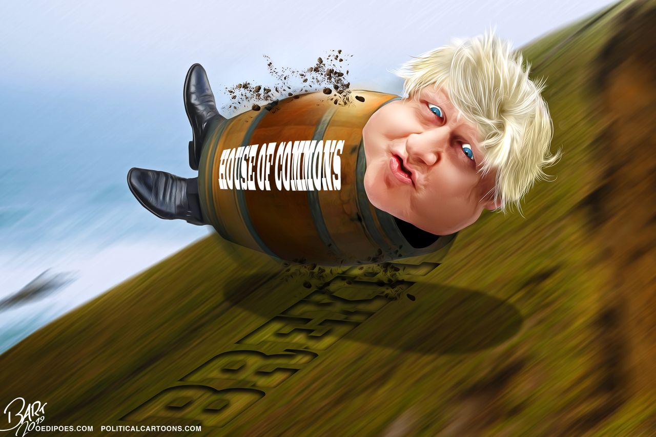 Political Cartoon World Boris Johnson Brexit