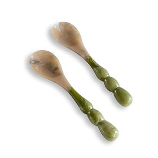 Resin Rio Bubble Salad Servers (green)