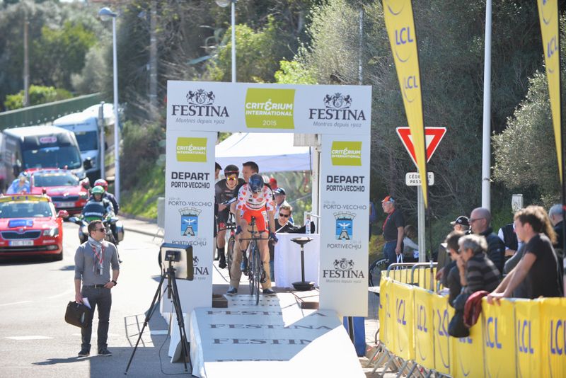 Jonathan Fumeaux (IAM Cycling) gets ready to start