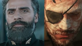 Oscar Isaac looking stern in Dune, Solid Snake from Metal Gear Solid V: Phantom Pain
